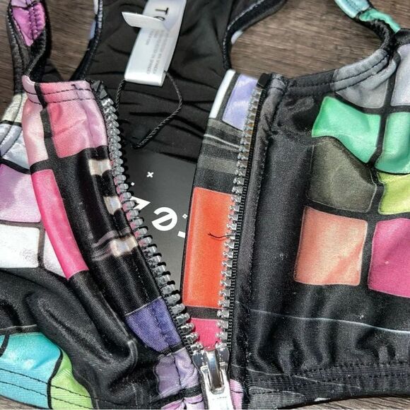 Zara Terez Retro Bright Colorful Geometric Shape 2‎ Piece Bikini Swimsuit Size 4 - Picture 6 of 9